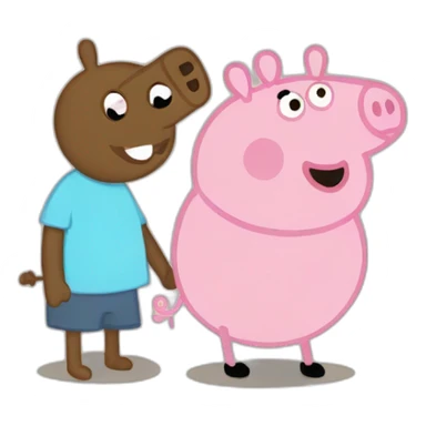 peppa pig and trchoupi sticker