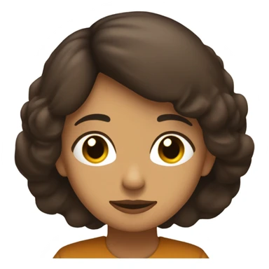 chica morena con pelo largo marrón oscuro meditando  sticker