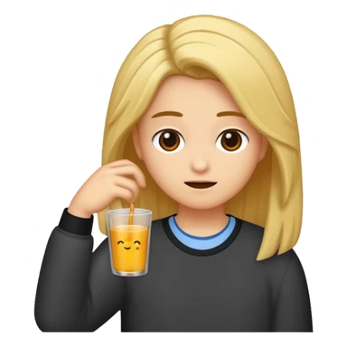 Like a 😏 like tucking its hair ..dont put hair tho sticker