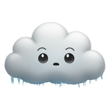 sad raining cloud sticker