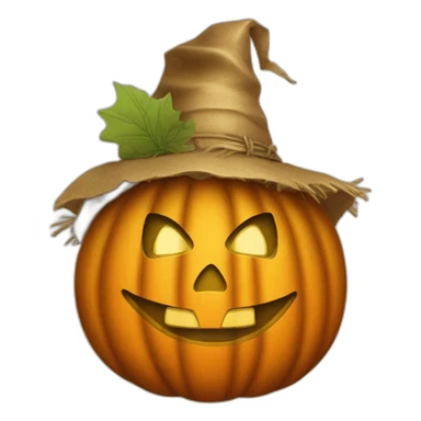 Pumpkin scarecrow sticker