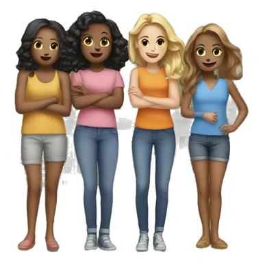 Four girls living in the same house sticker