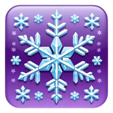 snowflake with violet color  sticker