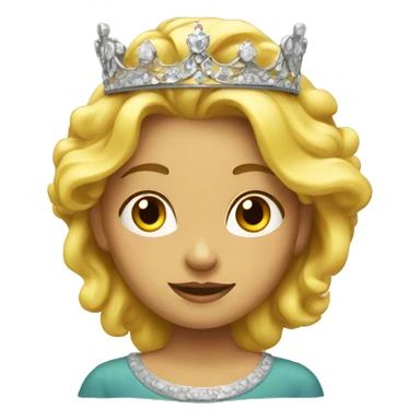 crowned lady yellow-haired girl sticker