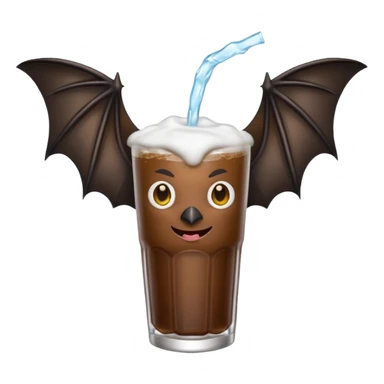 black bat drinkig sprite sticker