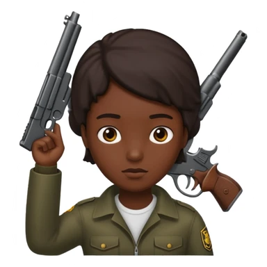 A person with a gun to their head sticker