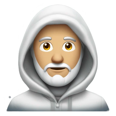 Russian man with beard in a hood covered with snow sticker