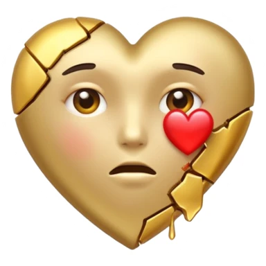 A broken heart glued together by money sticker