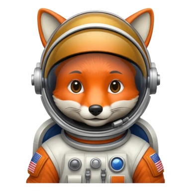 fox astronaut sticker