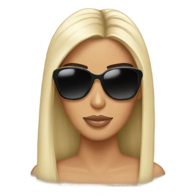 Kim Kardashian with sunglasses sticker