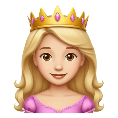 Generate a cute princess girl emoji sticker