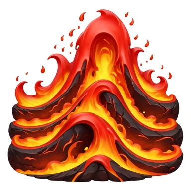red lava wave sticker