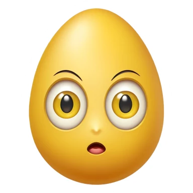 yellow egg with eyes looking funny sticker