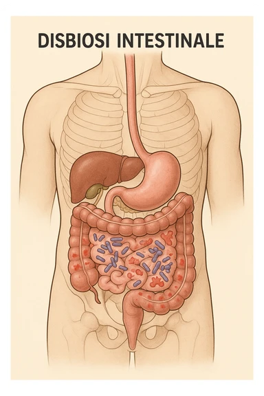 disbiosi intestinale vista anatomicamente sticker