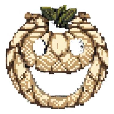 horror sackface with intricate stitching patterns and detailed burlap texture sticker