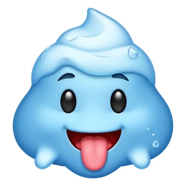 a cold emoji with its toung out sticker