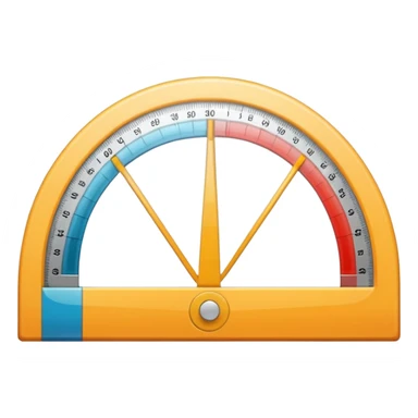 "📏" This emoji is for ruler. Then make an emoji for protractor. Which is real emoji type like the given emoji...no make protractor  sticker