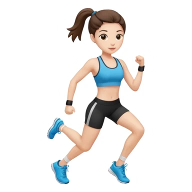 Una chica aestetic haciendo ejercicio  sticker