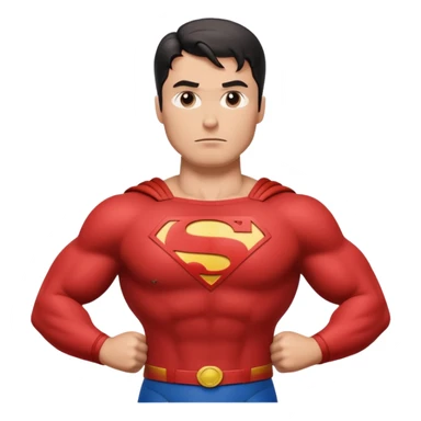 superman with hands on hips sticker