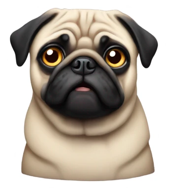 Pug watching fireworks sticker