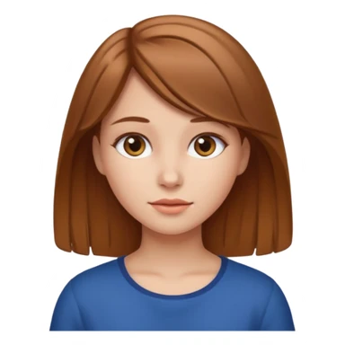 Emoji de chica con piel clara y cabello café claro sticker