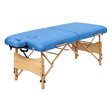 massage table blue sticker