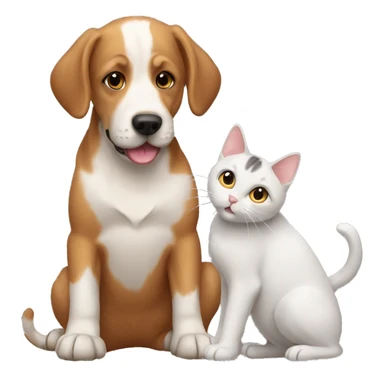 2 dogs and 1 cat playing together sticker
