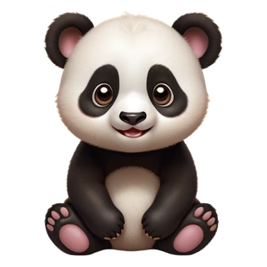 Cinematic Comical Baby Panda Portrait Emoji, Head tilted dramatically with an exaggeratedly amused expression, featuring a quirky, fluffy black and white Fur with wide, expressive eyes filled with playful disbelief, Simplified yet hilariously expressive features, highly detailed, glowing with a slightly sassy glow, high shine, dramatic yet playful, stylized with an air of cheeky mischief, bright and endearing, soft glowing outline, capturing the essence of a spirited and over-the-top baby panda, so meme-worthy it feels like it could roll its eyes into internet fame instantly! sticker