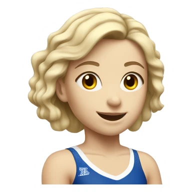 summer olympics gymnastics caucasian girl sticker