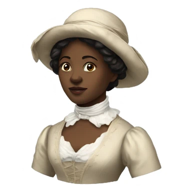 young woman from 1820 england in mobcap sticker