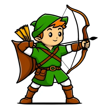 Robin Hood archer in Sherwood Forest sticker