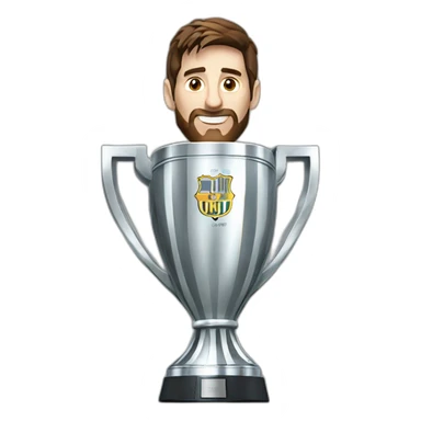 lionel messi world cup trophy sticker