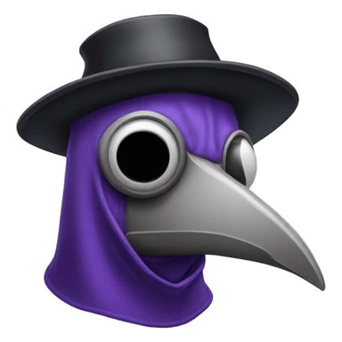 purple plague doctor head sticker