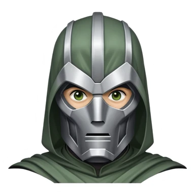 doctor doom metal mask sticker