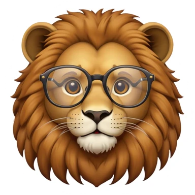 Un lion avec des lunettes  sticker