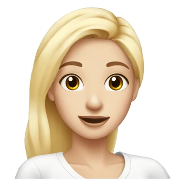 Blonde girl doing skin care  sticker