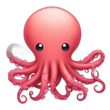 Cute crazy kraken making hearts with tentacles sticker