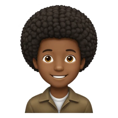Black boy with a small afro  sticker