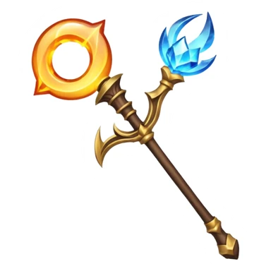 elemental magic staff sticker