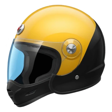 Biker helmet black in colour including the visor glass sticker