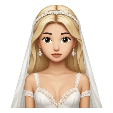 Hailey bieber en robe de mariée  sticker