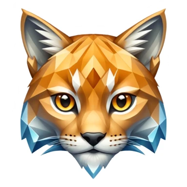 Lynx made of crystals sticker