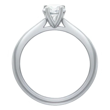 Engagement ring with thin silver band and pear shaped diamond sticker