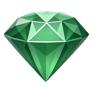 generate a green diamond geometrical form 2D sticker