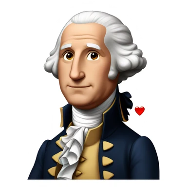 george washington with heart eyes sticker