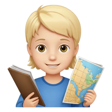 child Holding Maps sticker