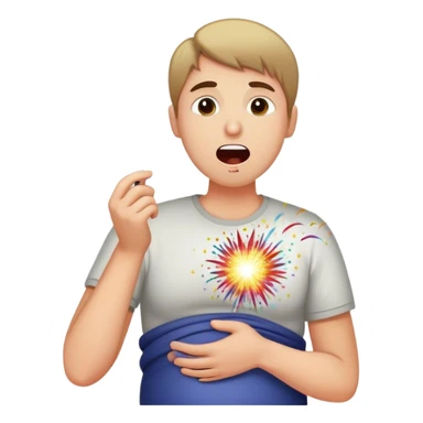 Eating fireworks stomach hurts  sticker