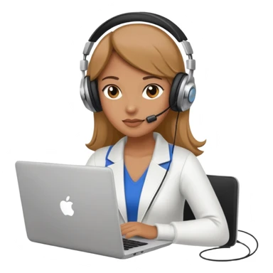 super busy female with laptop and headphones do not disturb sticker