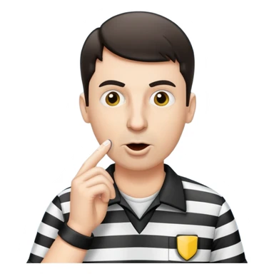 referee blowing whistle sticker