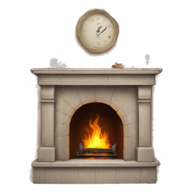 Aesthetic fireplace sticker
